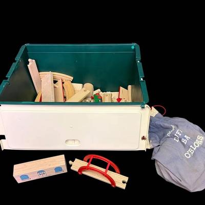 Brio & Play School Wood Train Set