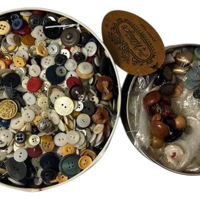 Two Tins Of Buttons 