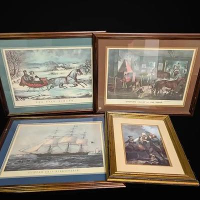 Currier & Ives Framed Prints & More Early America Prints