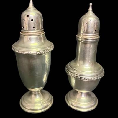 Arrow Smith Sterling Silver Weighted Salt & Pepper Shakers Set - #2 (106g Total)