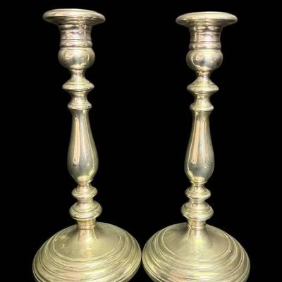Gorham Sterling Silver Weighted Candlesticks (1386g Total)