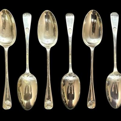 Stieff Sterling Silver Williamsburg Shell Pattern 6.75" Spoons (264g Total)