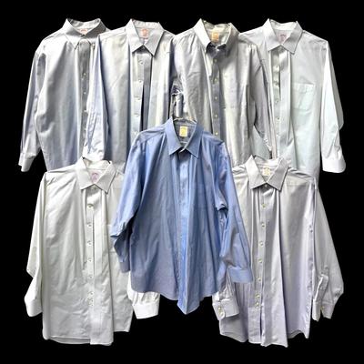 Brooks Brothers 346 (Size 17-23) & Madison (17-33) Solid Shirts 
