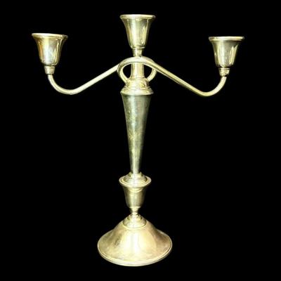 International Co. Sterling Silver Weighted 3-Piece Candelabra #1 (958g)