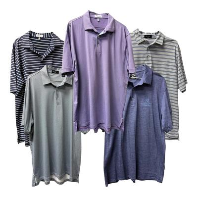 5 Men’s Golf Polos- Peter Millar, Byron Nelson, & Callaway