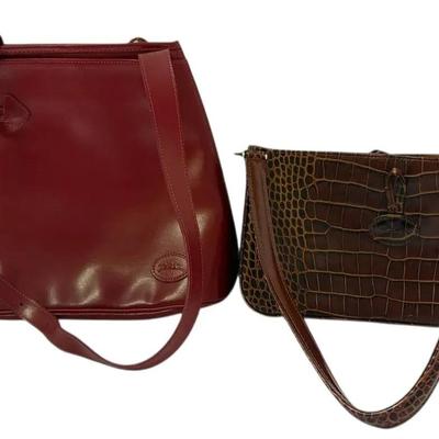 Two Red Longchamp Paris Purses 