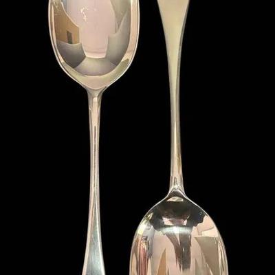 Two Stieff Sterling Silver Serving Spoons (168g Total)