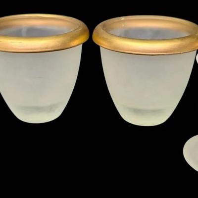 Frosted Glass Votive & Candlestick Holders 