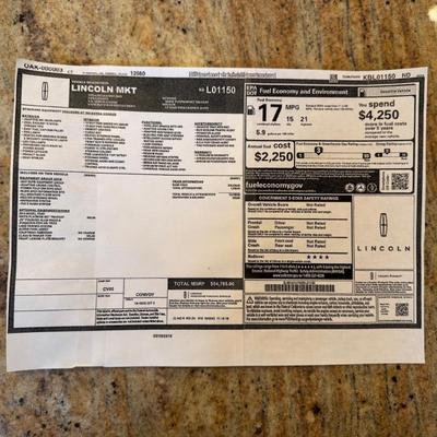 2019 LINCOLN MKT ELITE, 19k MILES, 7 PASSENGER SEATING - A single-owner car, garage kept, with a very low 19,640 miles. options include:...