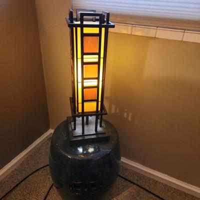 Robert Louis Tiffany Prairie Style Mission Accent table lamp