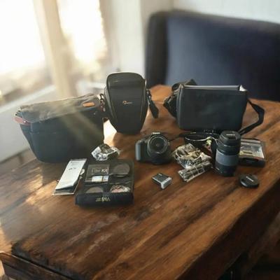 Canon Camera With Accessories