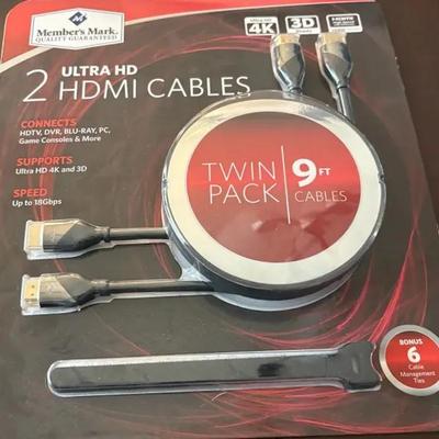 2 Ultra HD HDMI Cables 