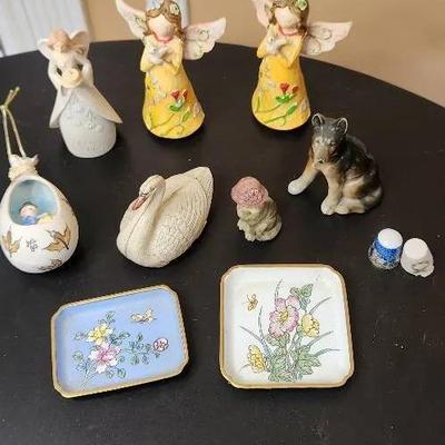 Small Angels, Fairies, Cat, Dog, Miniature Trinket Dishes Figurines