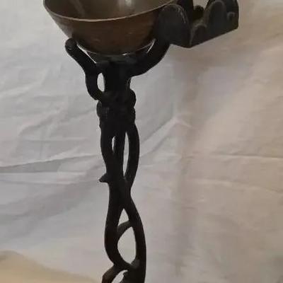 Vintage Cast Iron Smoking Stand Ashtray