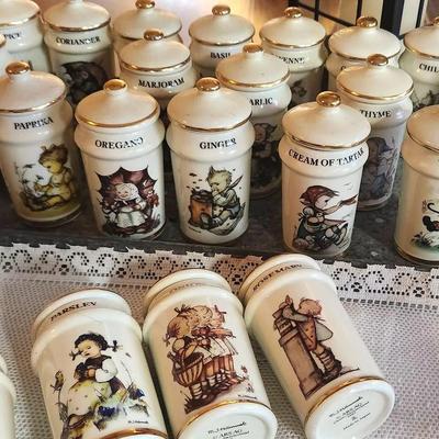 1987 Hummel Spice Jar Collection, 23 Spices Jars, Decorative Lantern