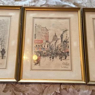 Three Piece Town Art Set