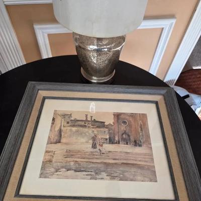 Table Lamp And Picture 