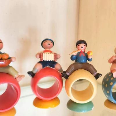 Erzgebirge German Democratic Republic Napkins Holders - Set Of Four