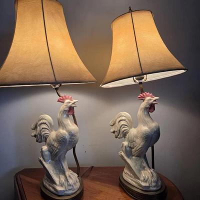 Vintage Rooster Lamps