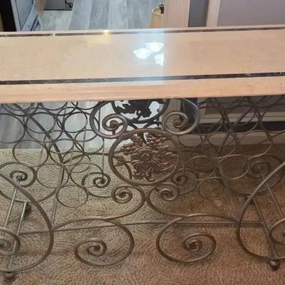 Table With Wine Rack