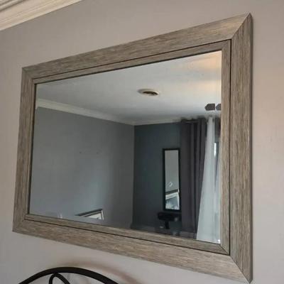 Gray Framed Mirror 