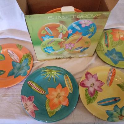 Sunset Grove Earthware Plates