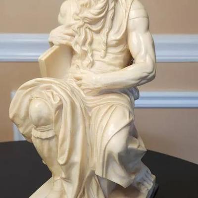 A. Santini, Moses, Alabaster Sculpture 