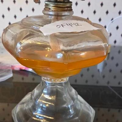 Vintage Glass Kerosene Oil Lamp 