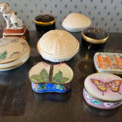Vintage Pill And Trinket Boxes