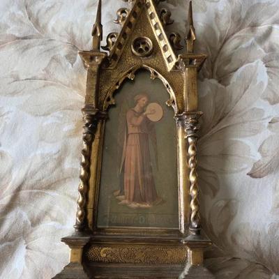 Heralding Angel in Gothic-Style Frame