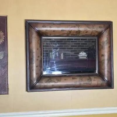 Atlas Print Mirror & Floral framed art prints with a tulip & Sunflowers 