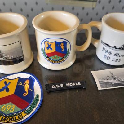 USS Moale DD-693 US Navy Destroyer Patch, Mugs, Zippo Lighter, And 51x86 Throw Blanket