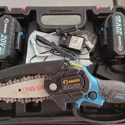 Shaker Mini Electric Chainsaw 20v Max Batteries And Case