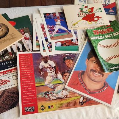 St Louis Cardinals Baseball Reading Materials Collection With Trading Cards 