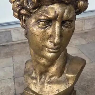 Vintage Reproduction of Michelangelo's David Sculpture, likely made from plaster
