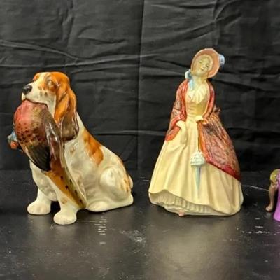 Sale Photo Thumbnail #47: Royal Doulton Figurine Collection… Children, Ladies & Hound Dog… Set of 6