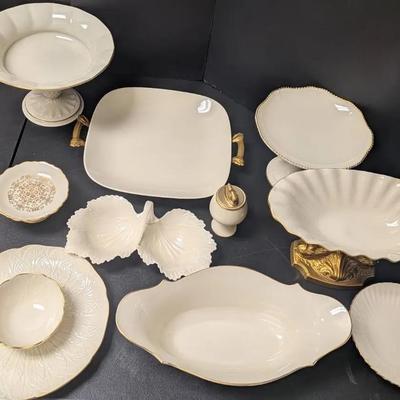 Sale Photo Thumbnail #5: Lenox Ivory Porcelain Serveware Assortment
