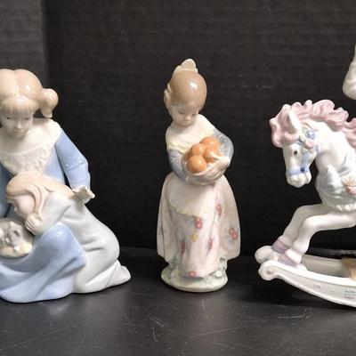 Sale Photo Thumbnail #67: Vintage Porcelain Figurine Collection … Girls, Children & Rocking Horse