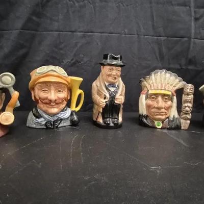 Sale Photo Thumbnail #58: Royal Doulton Winston Churchill Toby Mug and Various Character Jugs
