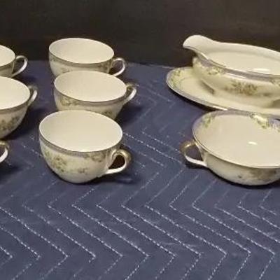 Sale Photo Thumbnail #56: Noritake Floral China Tea & Serving Set