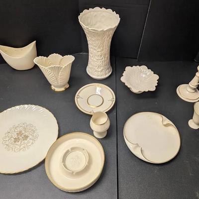Sale Photo Thumbnail #6: Lenox Ivory Porcelain Decorative & Serveware Assortment