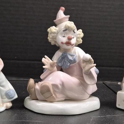 Sale Photo Thumbnail #61: Lladró Porcelain Clown Figurines…Set of Three