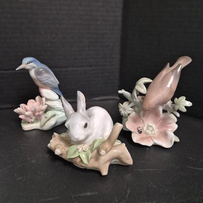 Sale Photo Thumbnail #68: Lladró Porcelain Figurines Collection…Birds and Rabbits with Floral Details