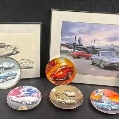 Sale Photo Thumbnail #76: Corvette Collectibles Lot … Decorative Plates & Framed Prints