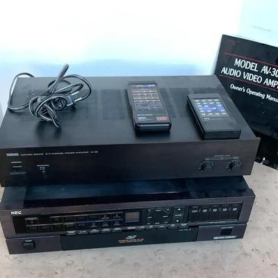 Nec AV-300E Audio Video Amp And Yamaha 2/4 Channel Power Amp M-35