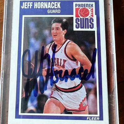 Signed Jeff Hornacek Phoenix Suns Collectors Card