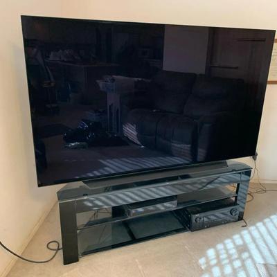 Lg Oled Tv, Entertainment Shelf, Direct HD DVR, And A Denon AV Receiver 