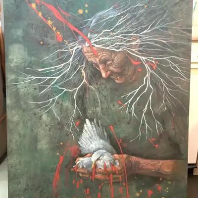 Old Forest Woman Painting By Sue Crawford