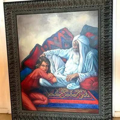 Arabian Themed Framed Painting By Sue Crawford 