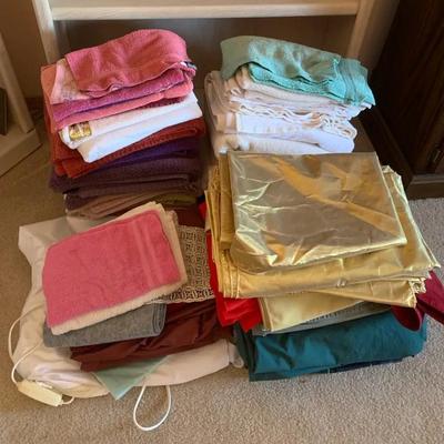 Towels, Linens, And A Heating Pad
